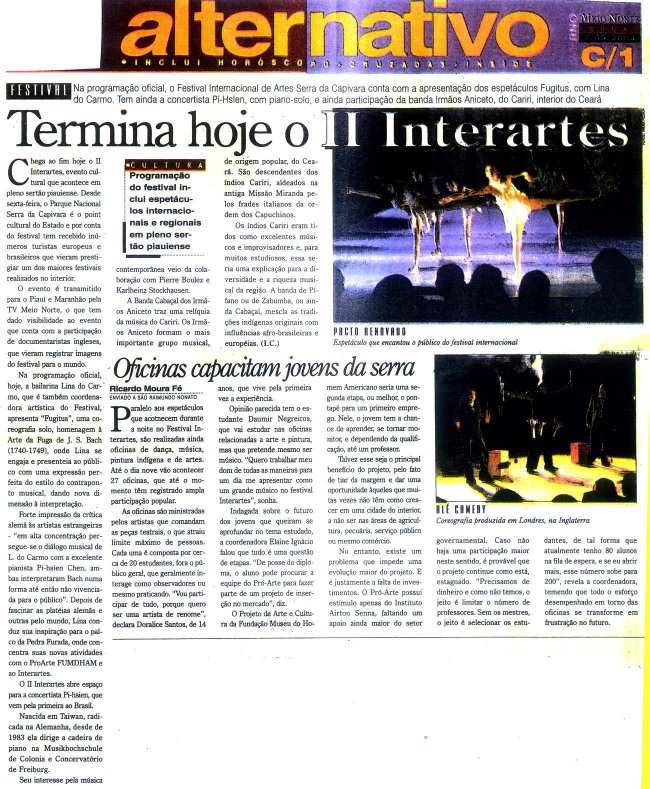 Pacto Renovado 2. Festival Interartes, Brasilien